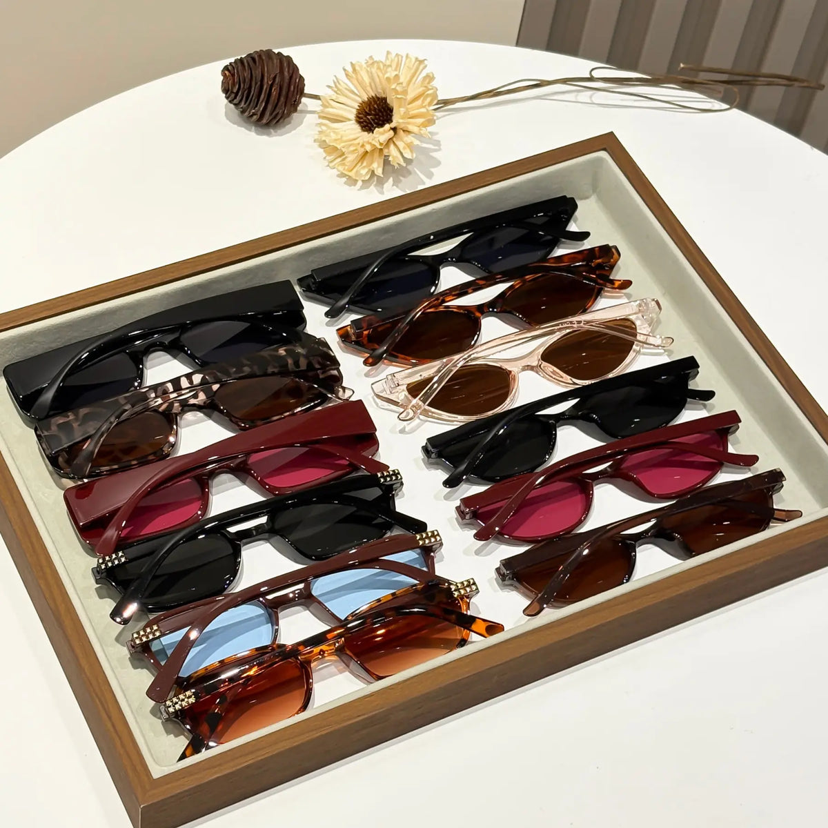 Assorted Tinted Narrow Frame Sunglasses Set