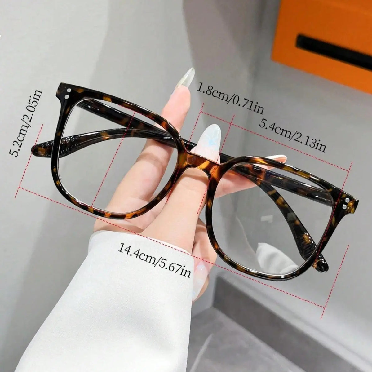 Square Plastic Eyeglass Frames in Three Colors