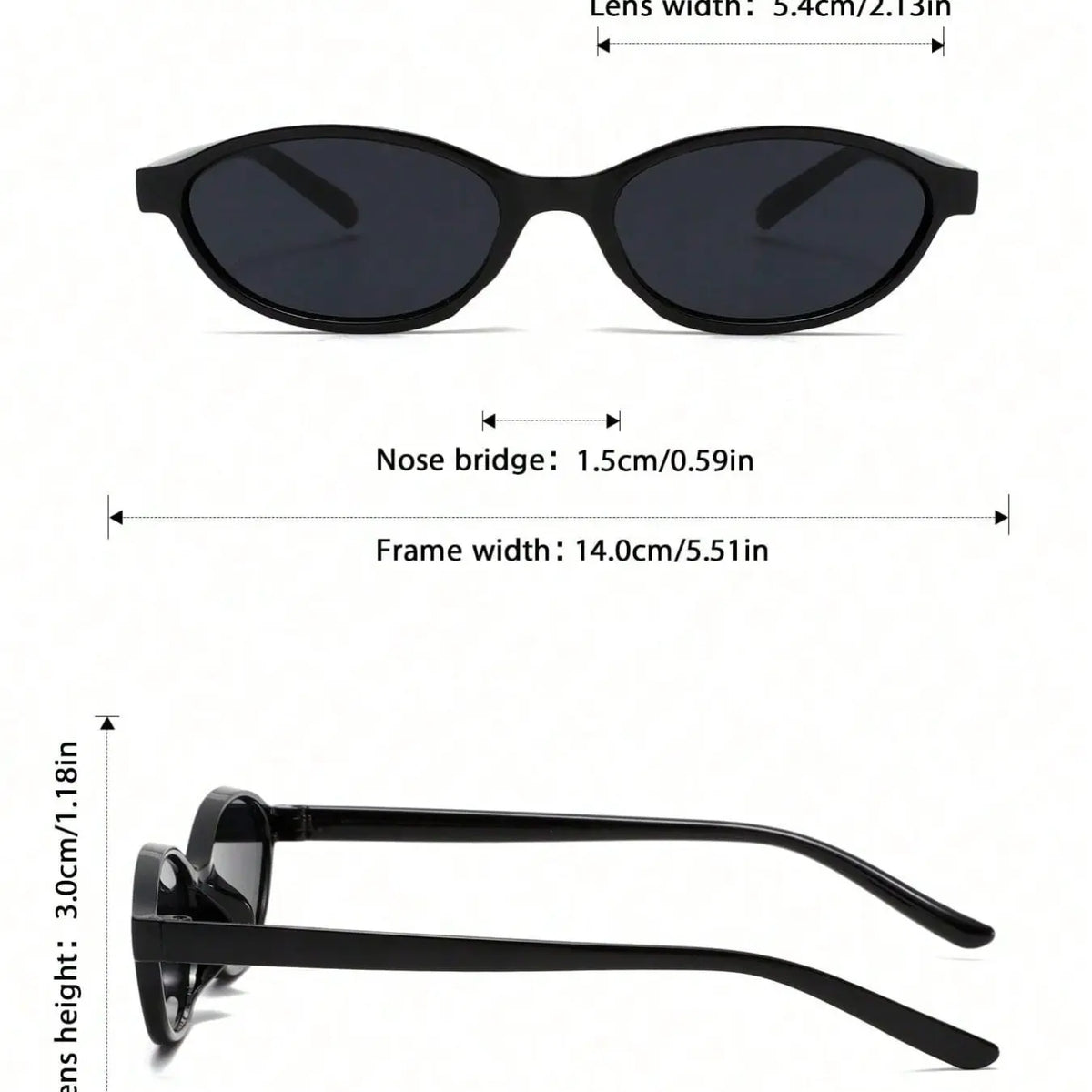 Assorted Tinted Narrow Frame Sunglasses Set