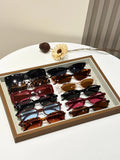 Assorted Tinted Narrow Frame Sunglasses Set