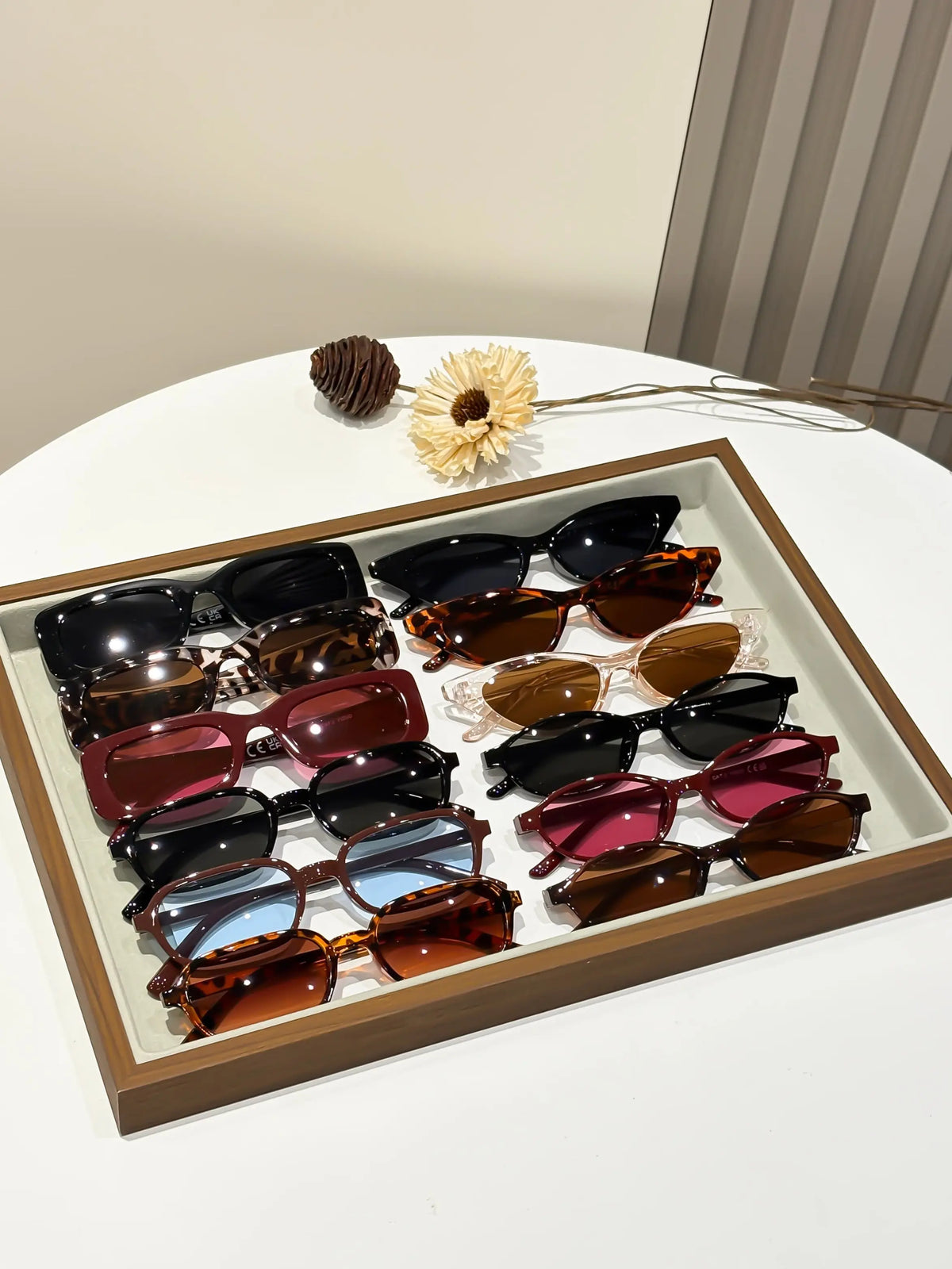 Assorted Tinted Narrow Frame Sunglasses Set