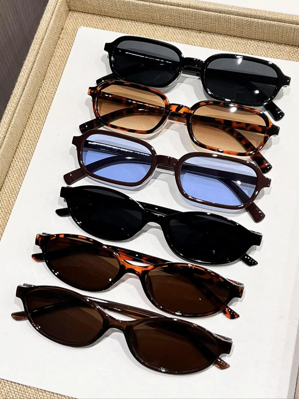 Six Pairs Small Frame Tinted Sunglasses Set