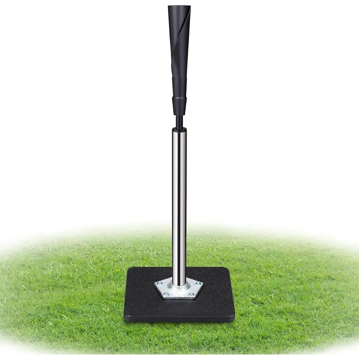 Adjustable Batting Tee with Black Rubber Base