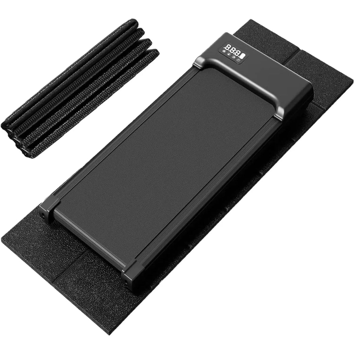 Black Textured Equipment Mat for Under Treadmill