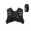 Black Padded Weighted Vest with Reflective Straps