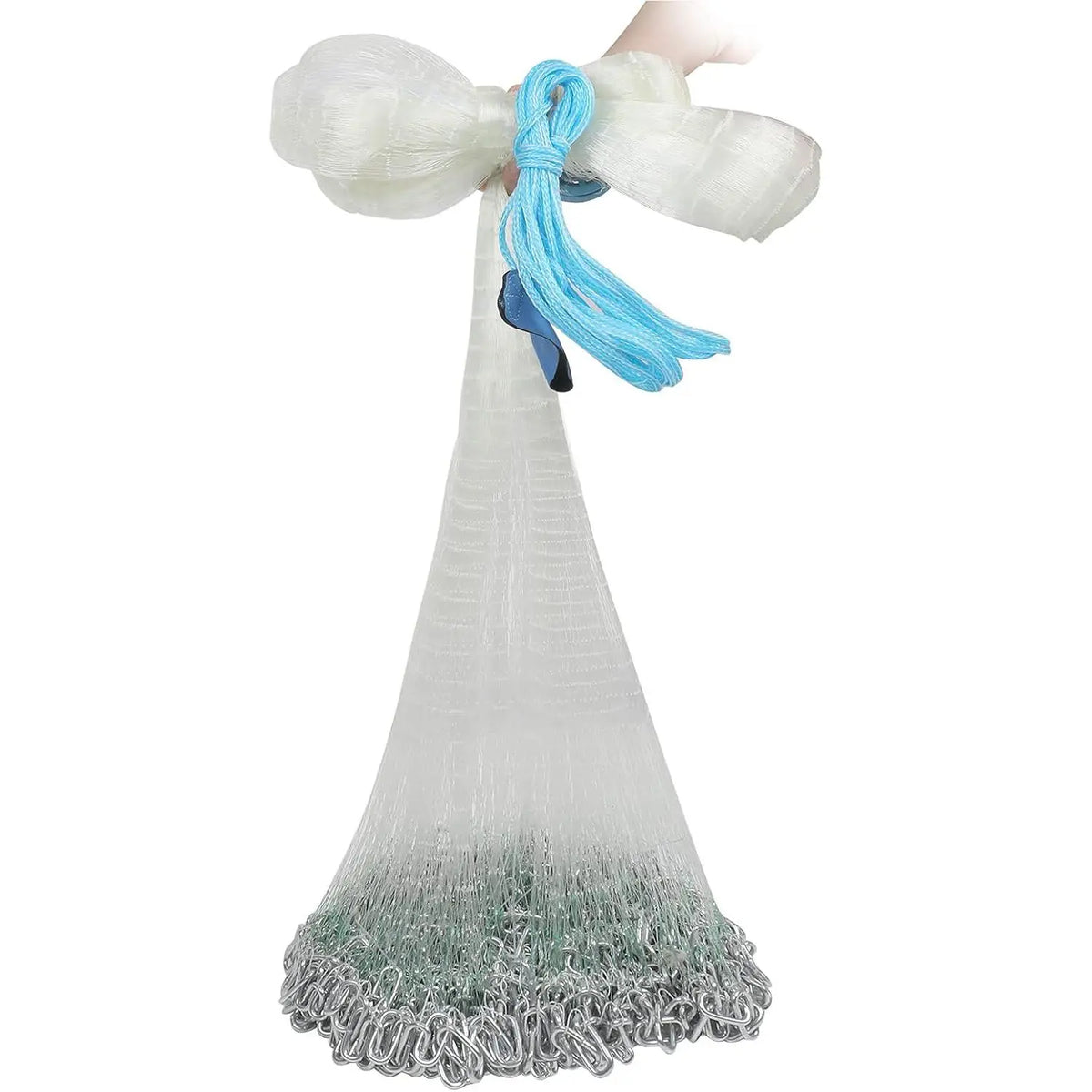 Clear Nylon Hand Cast Fishing Net With Weighted Edge