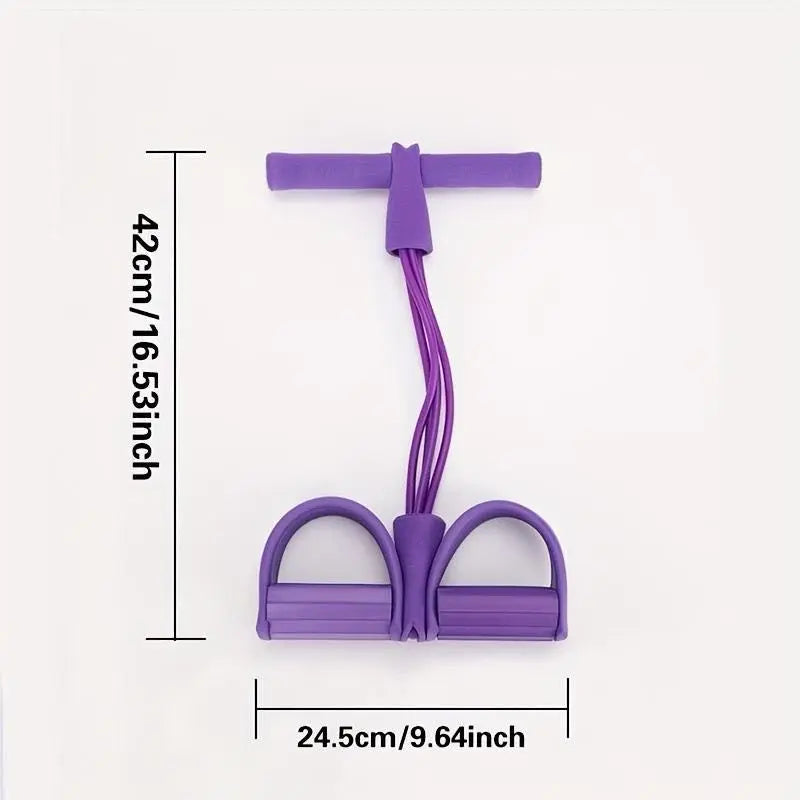 Purple Pedal Resistance Band Exercise Trainer