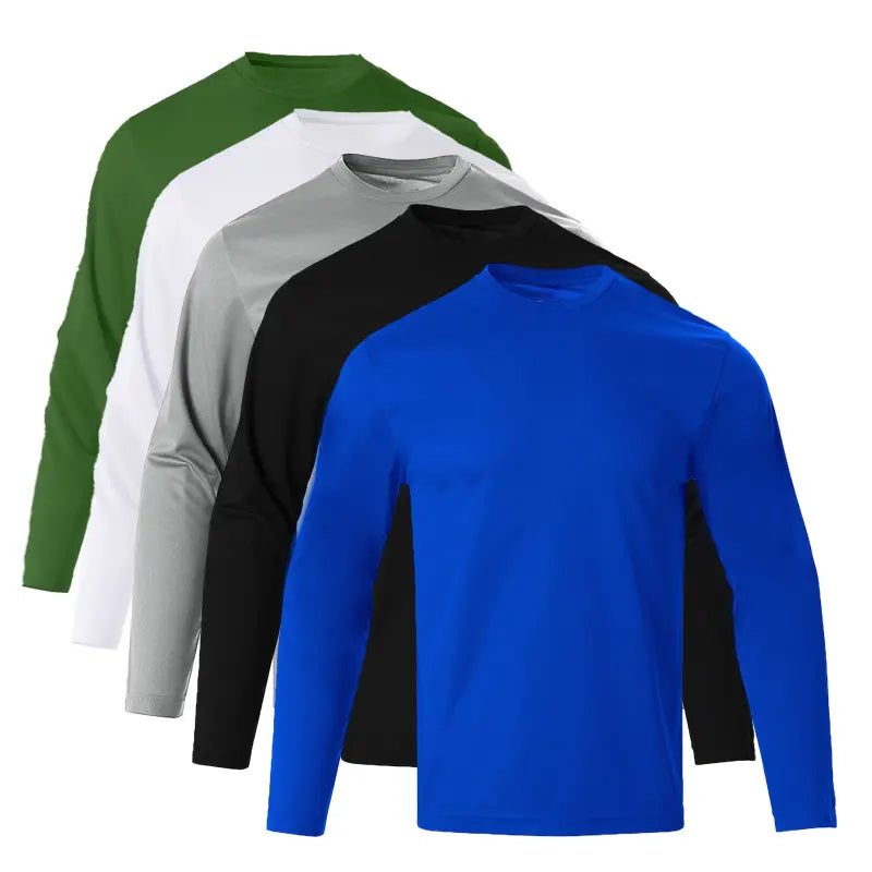 Five Pack Long Sleeve Crew Neck Tops