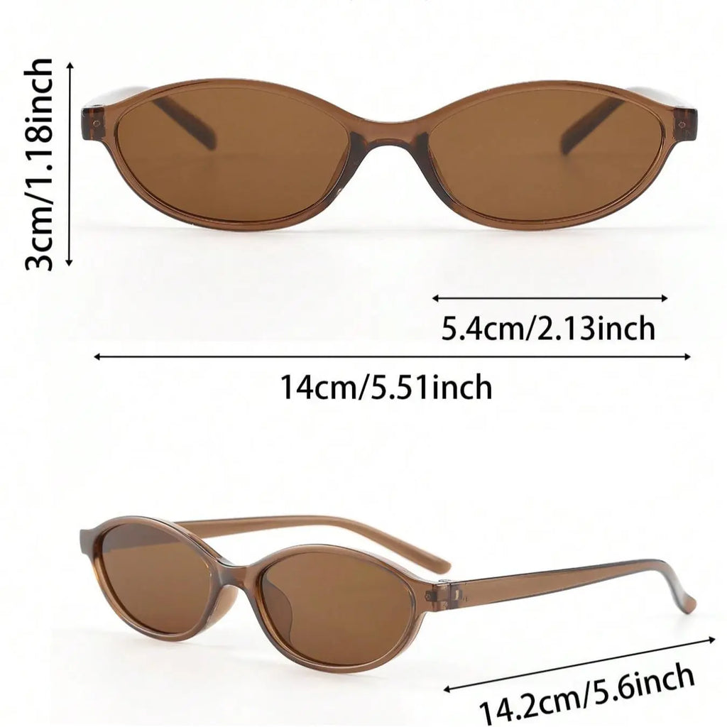Six Pairs Small Frame Tinted Sunglasses Set