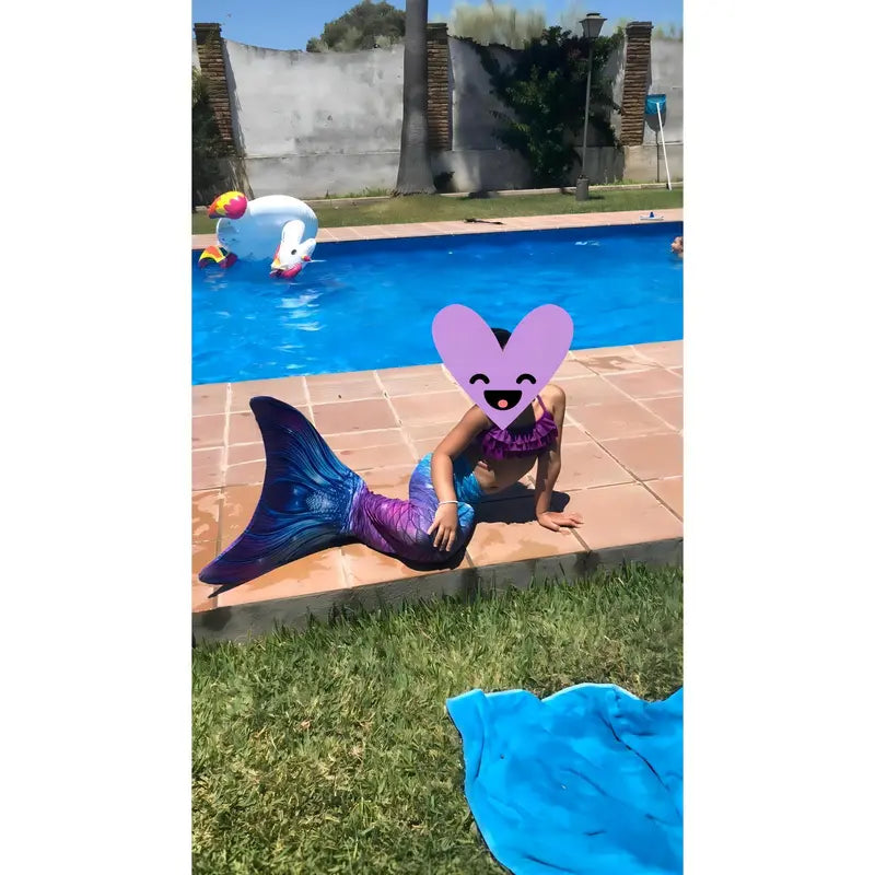 Girls Mermaid Tail Swim Set with Fin