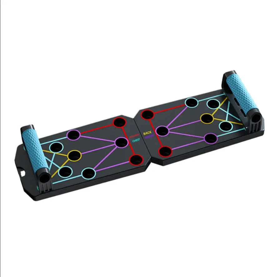 Foldable Push-Up Board with Colour-Coded Holes