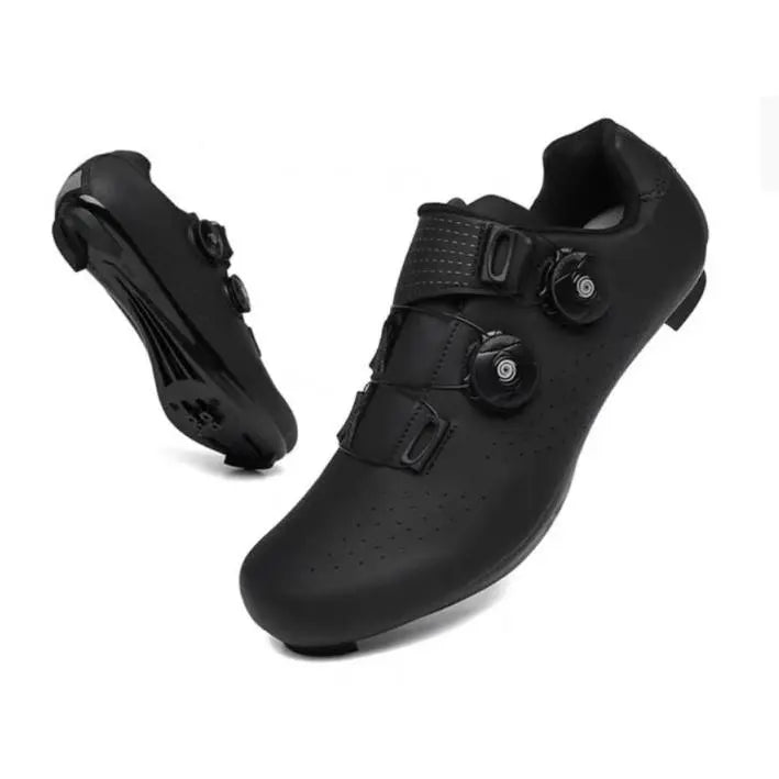 White Cycling Shoes with Dial Closures